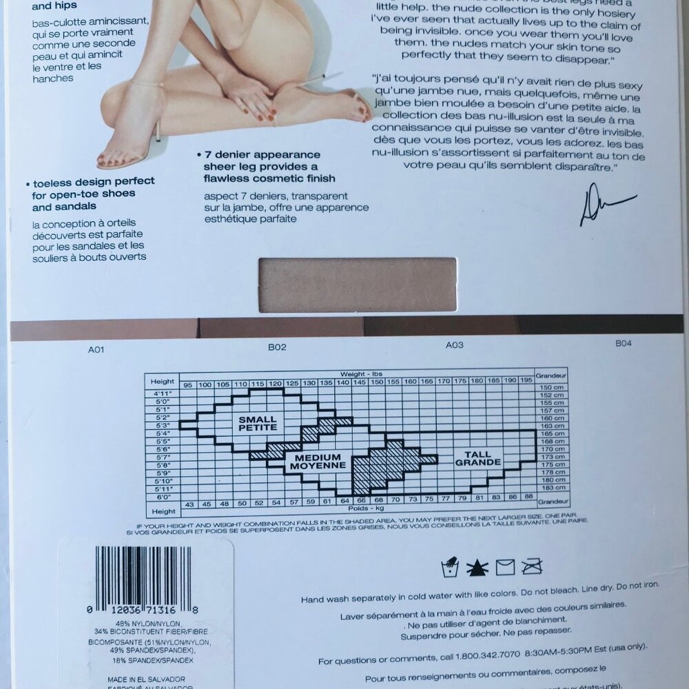 Donna Karan Hosiery,  A01, 0A069, Toeless Control Top Size : M - Picture 4 of 5